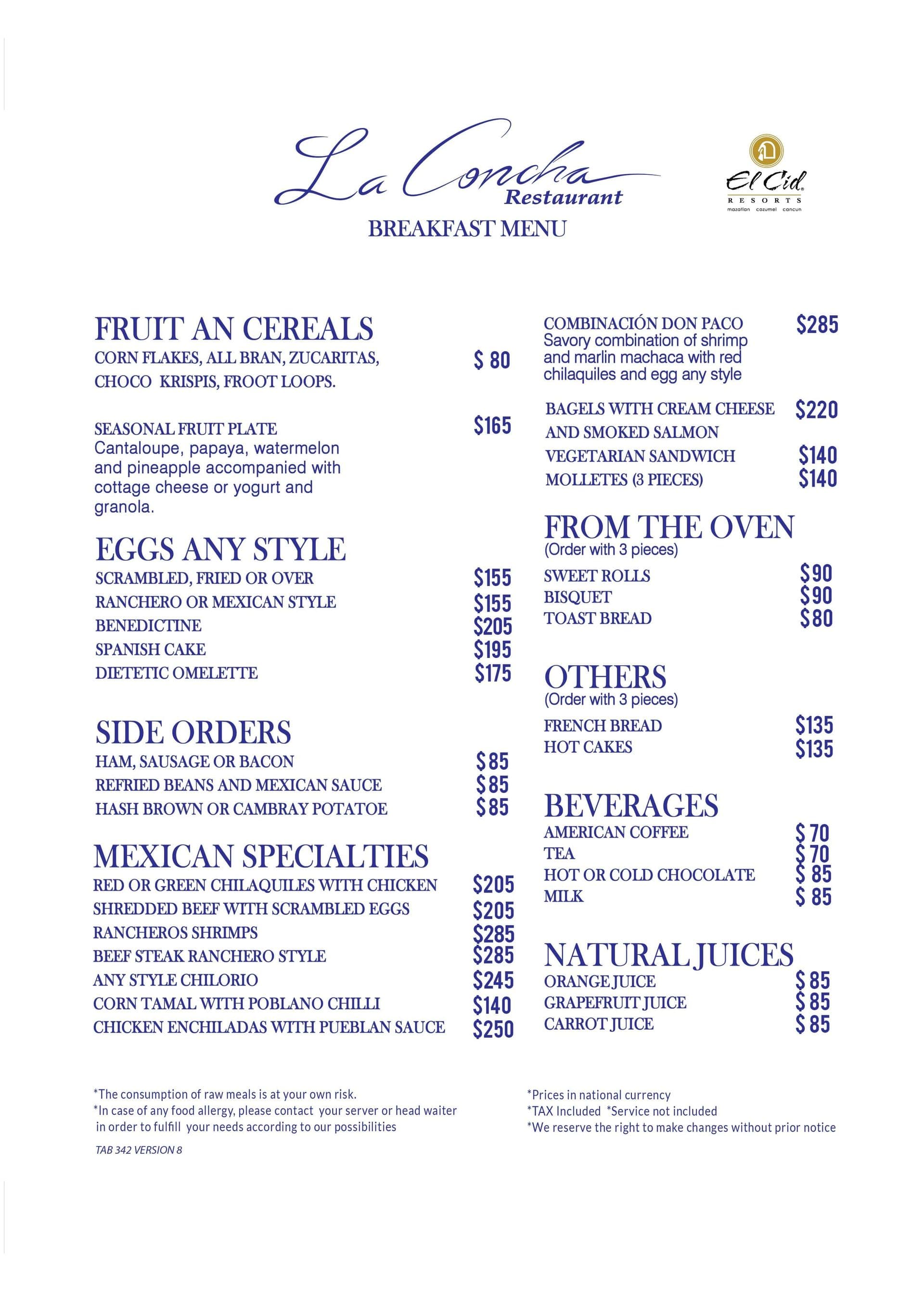 El Cid El Moro Beach Hotel Dining & Restaurants