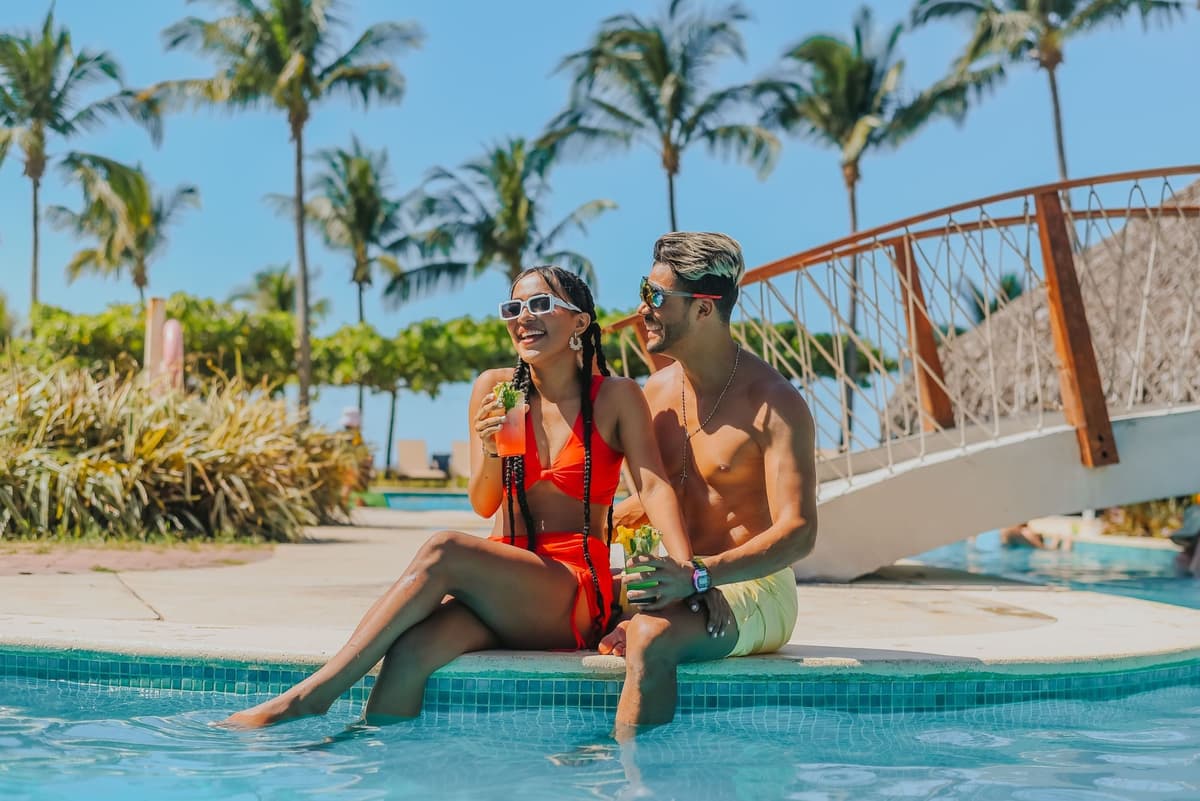 Fiesta Resort beachfront property along Costa Rica's Pacific coast with volcanic sand beach