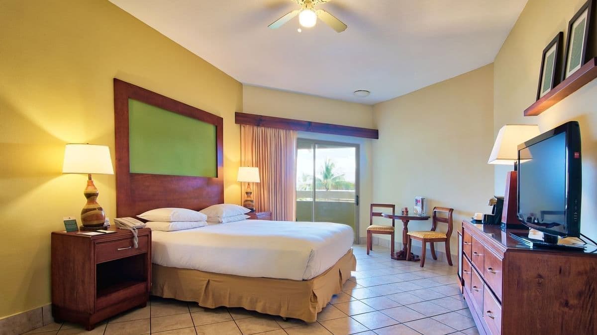 Premium Ocean View room with king bed, Pacific Ocean views, and espresso machine