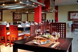 Sumptuori Japanese teppanyaki restaurant with live show-cooking stations and intimate dining atmosphere