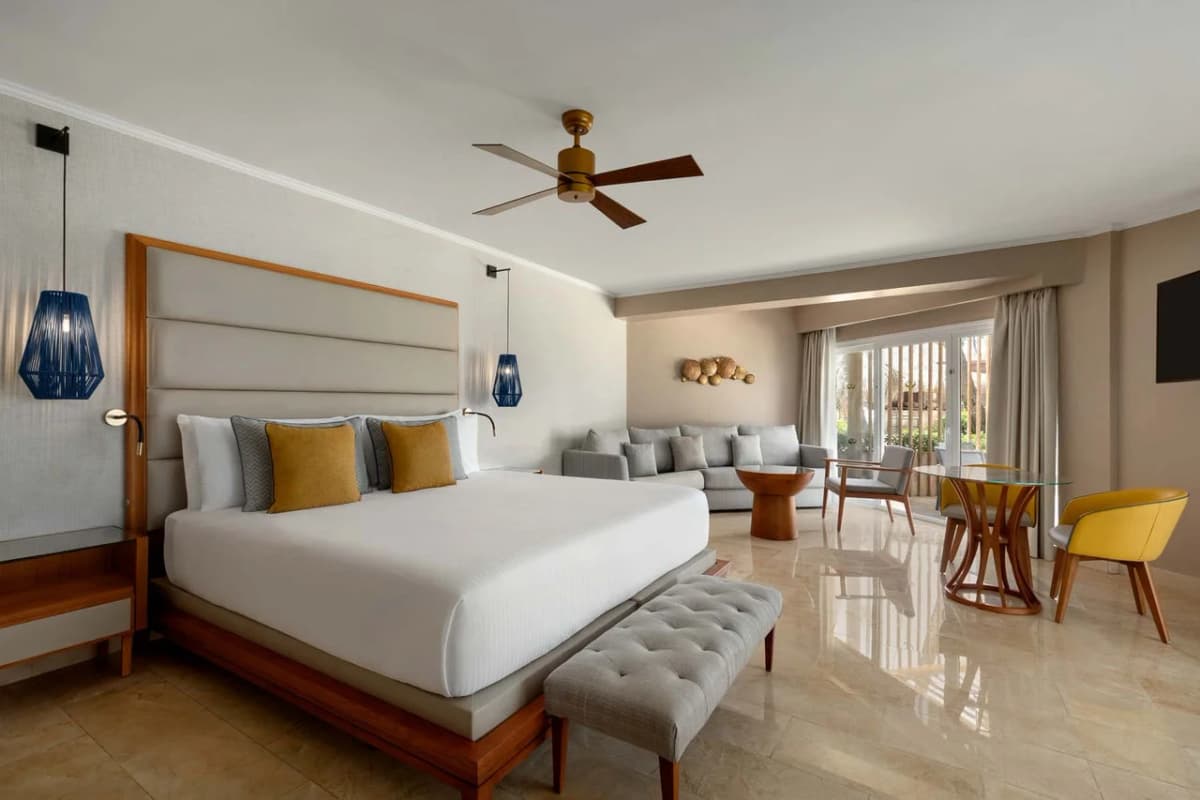 Premium Junior Suite Poolside with upgraded furnishings and pool views