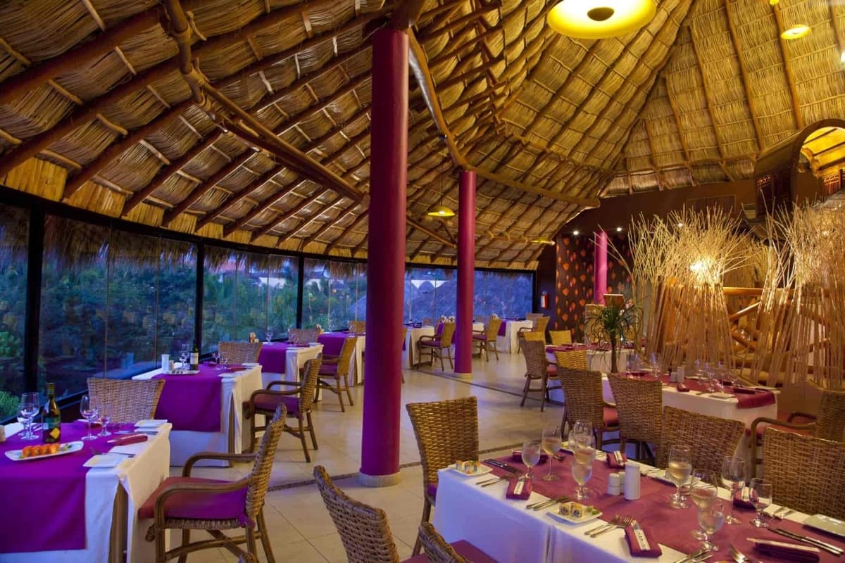 Bamboo Asian restaurant interior with contemporary decor