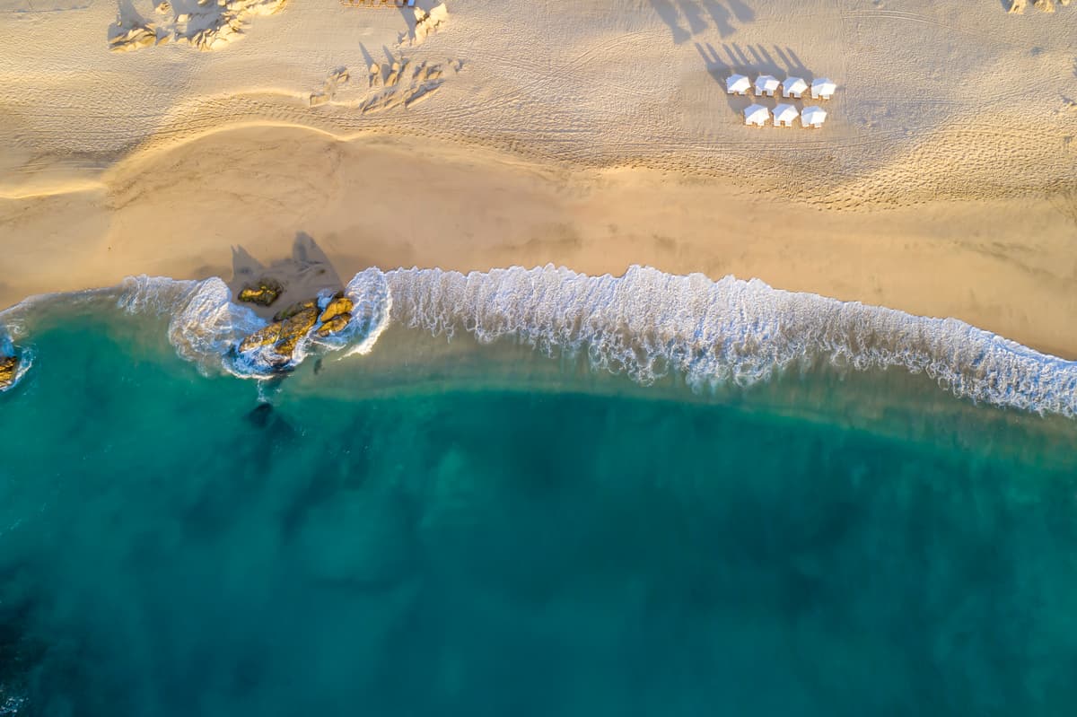 Golden sand beach on the Sea of Cortez at Grand Velas Los Cabos