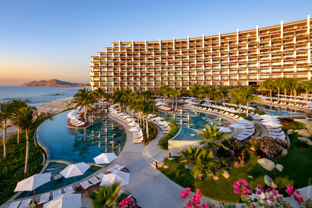 Grand Velas Los Cabos oceanfront facade and terraced architecture