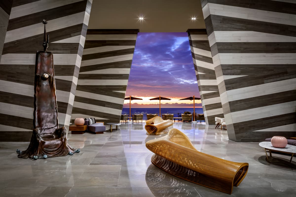 Grand Velas Los Cabos lobby with contemporary design and ocean views