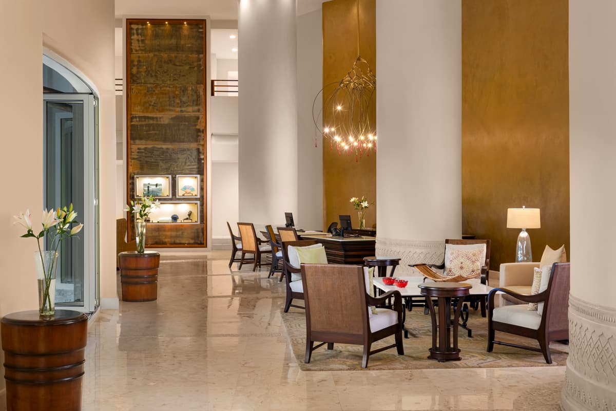 Grand Class lobby and reception area at Grand Velas Riviera Maya