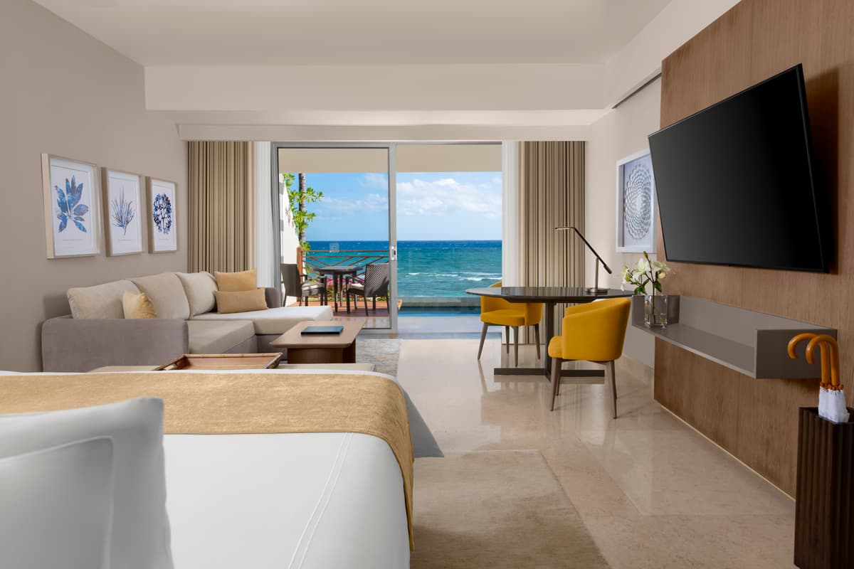 Grand Class Oceanfront King Suite with ocean views and contemporary design