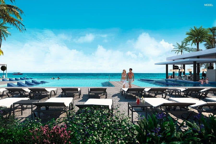 Swimming pool area at Hotel Riu Atoll