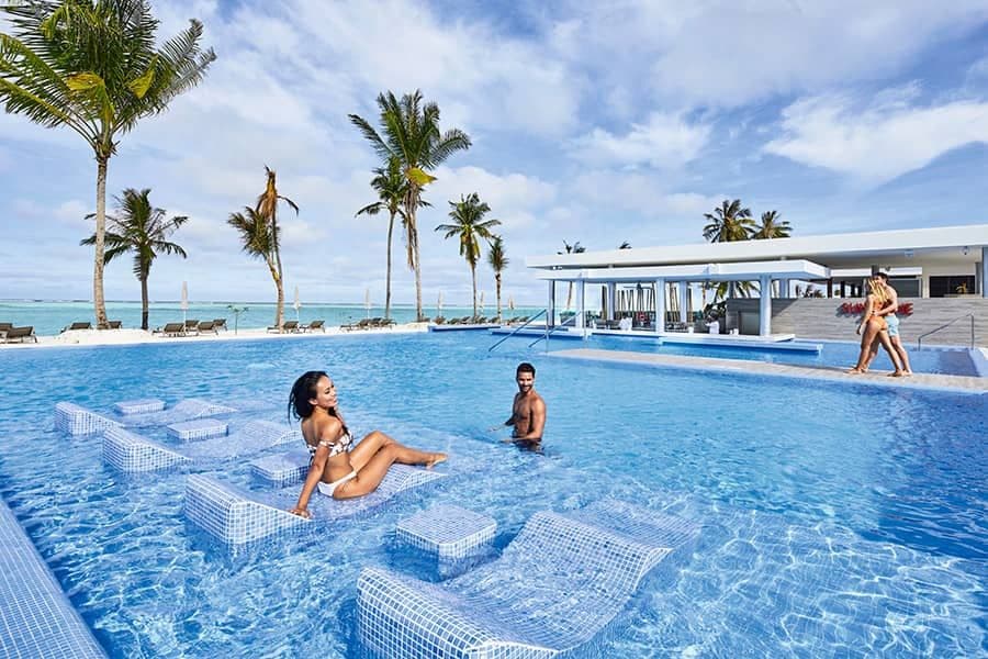 Swimming pool area at Hotel Riu Atoll