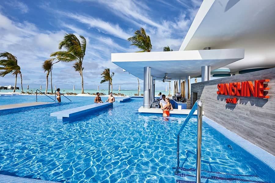 Swimming pool area at Hotel Riu Atoll