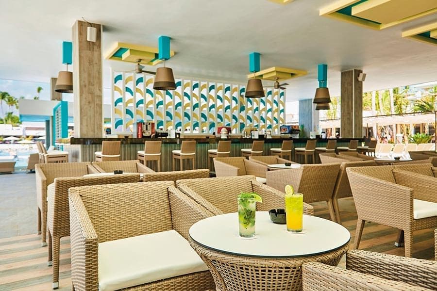 Swimming pool area at Hotel Riu Bambu