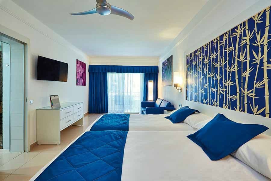 Guest room at Hotel Riu Bambu