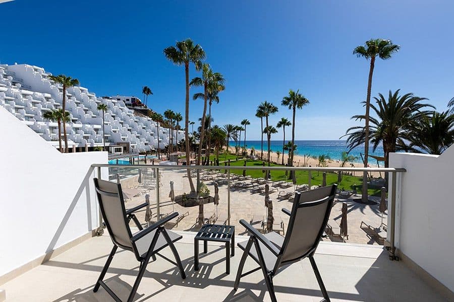 Guest room at Hotel Riu Calypso