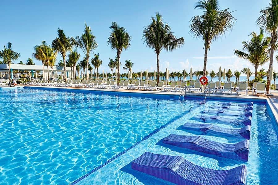 Swimming pool area at Hotel Riu Dunamar