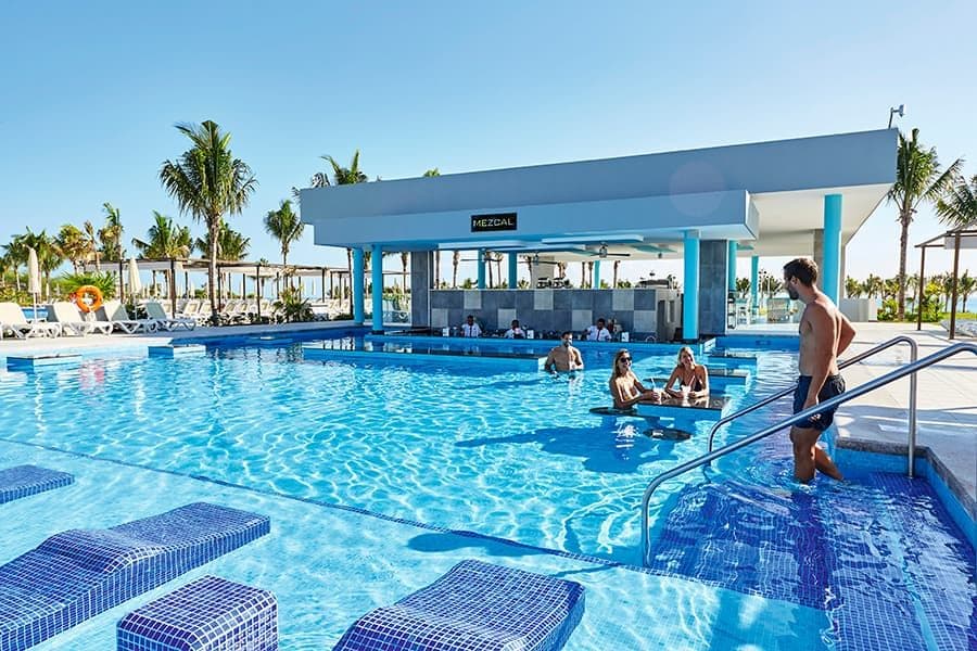 Swimming pool area at Hotel Riu Dunamar
