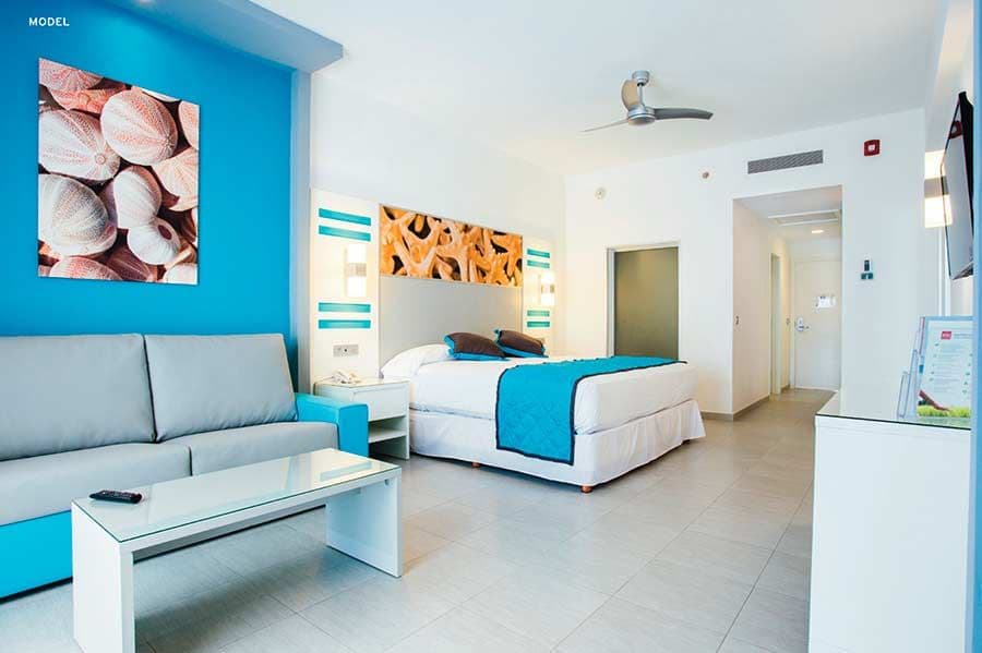 Guest room at Hotel Riu Dunamar