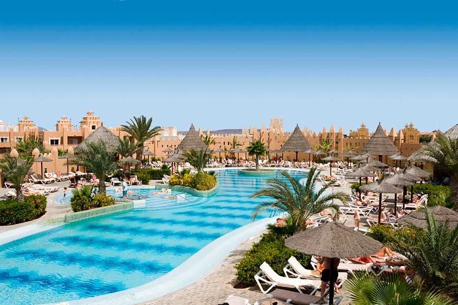 Swimming pool area at Hotel Riu Funana