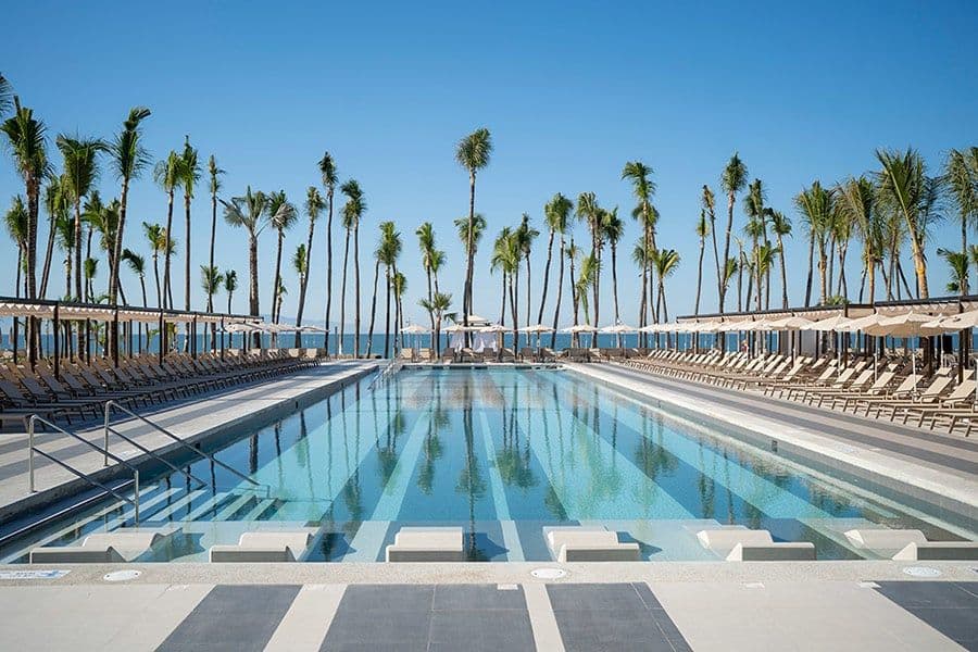 Swimming pool area at Hotel Riu Jalisco
