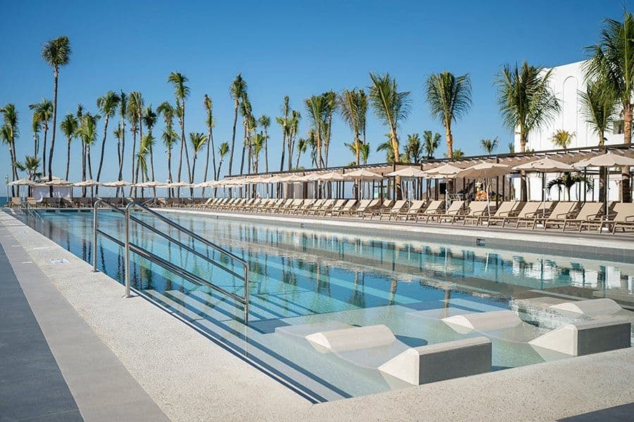 Swimming pool area at Hotel Riu Jalisco