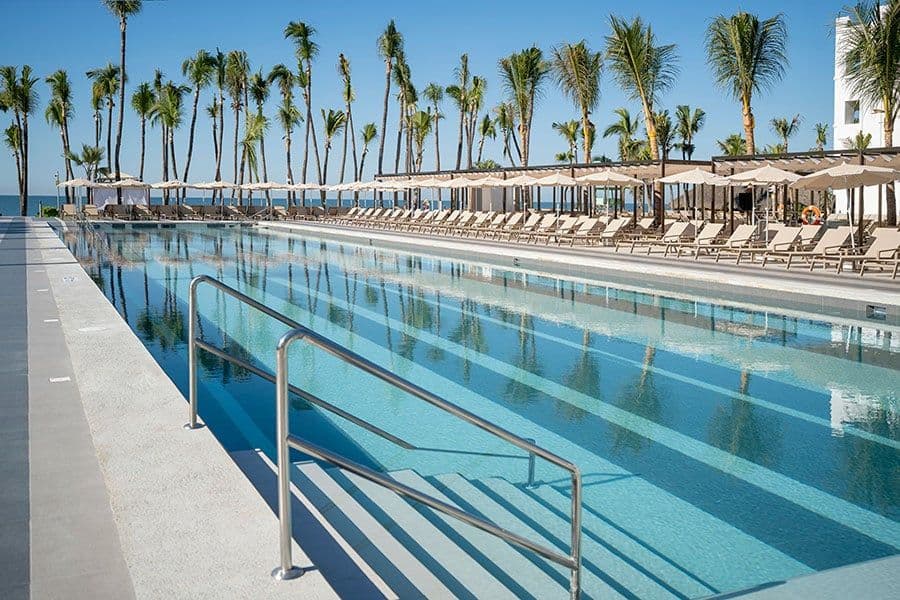 Swimming pool area at Hotel Riu Jalisco