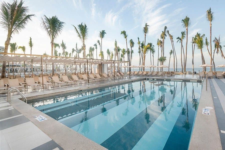 Swimming pool area at Hotel Riu Jalisco