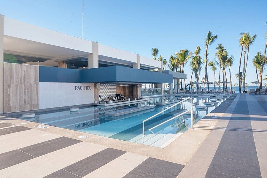 Swimming pool area at Hotel Riu Jalisco