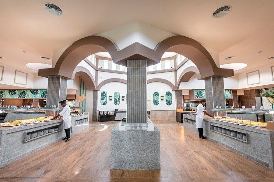 Swimming pool area at Hotel Riu Karamboa