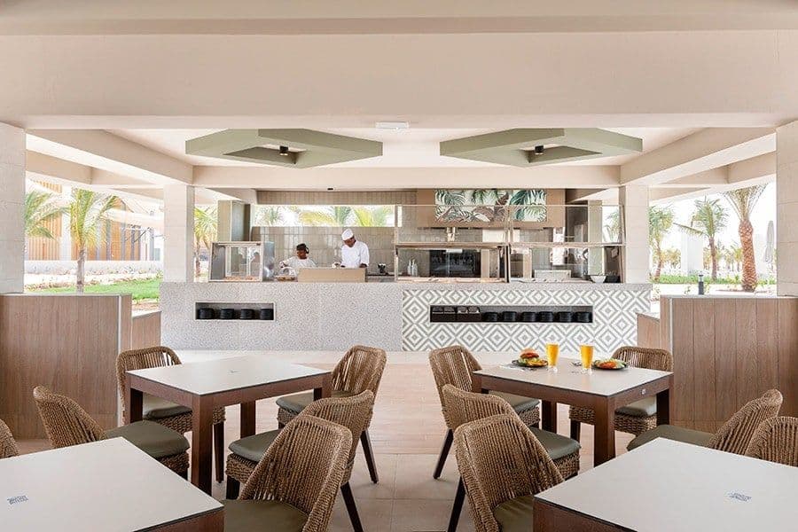 Swimming pool area at Hotel Riu Karamboa