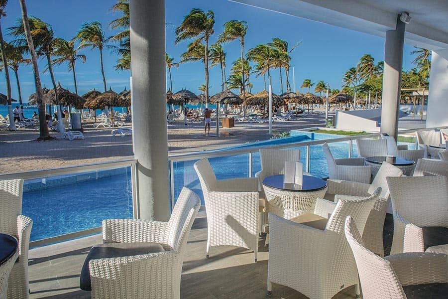 Swimming pool area at Hotel Riu Palace Antillas