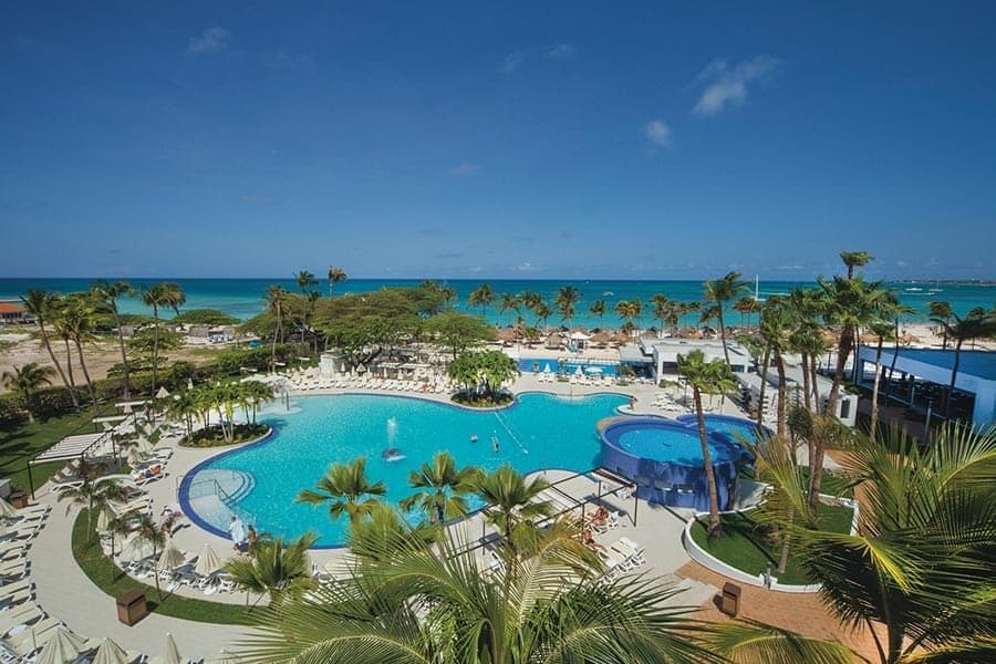 Swimming pool area at Hotel Riu Palace Antillas