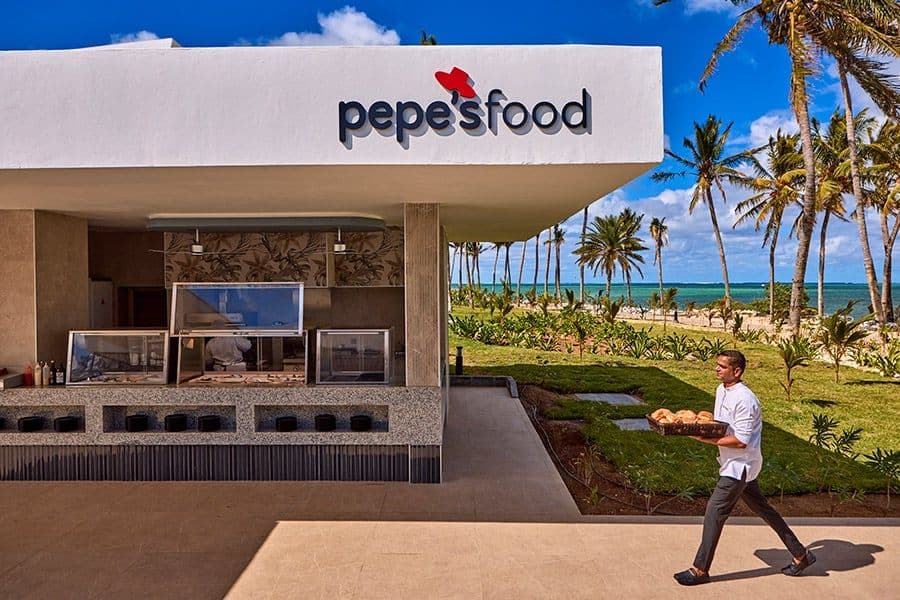Swimming pool area at Hotel Riu Palace Mauritius