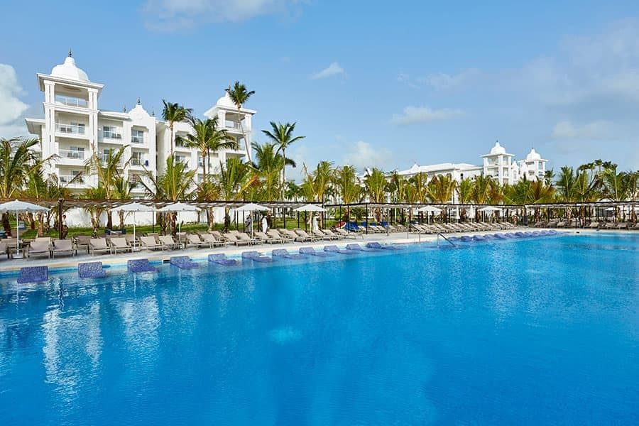 Swimming pool area at Hotel Riu Palace Punta Cana