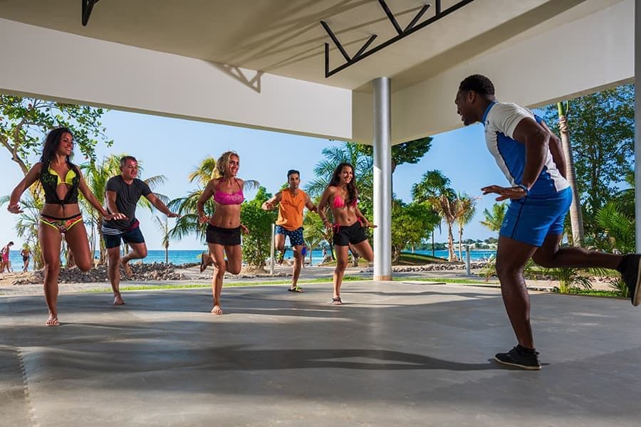 Swimming pool area at Hotel Riu Palace Tropical Bay
