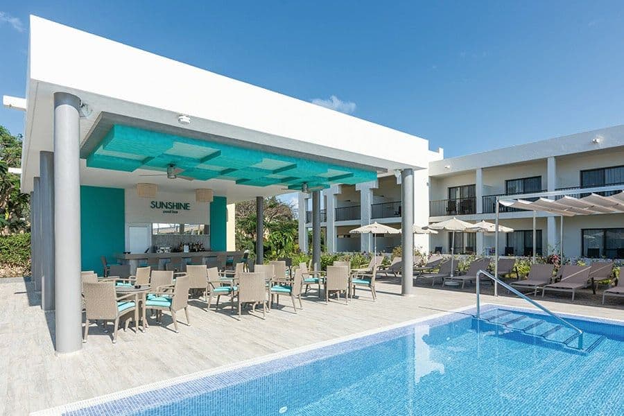Swimming pool area at Hotel Riu Palace Zanzibar