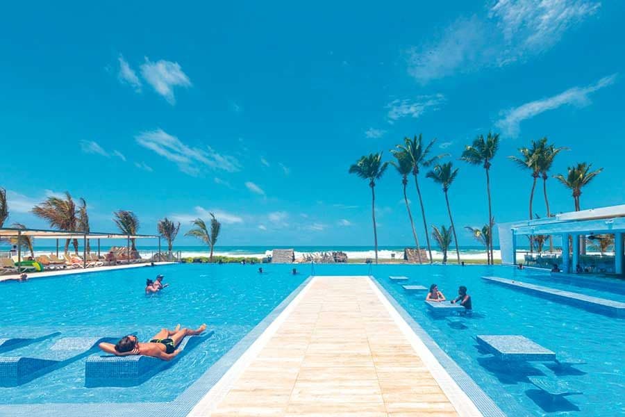 Swimming pool area at Hotel Riu Sri Lanka