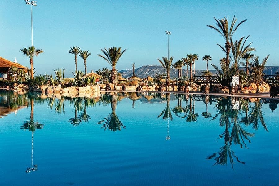 Swimming pool area at Hotel Riu Tikida Dunas