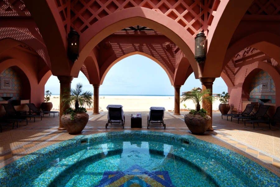 Swimming pool area at Hotel Riu Touareg