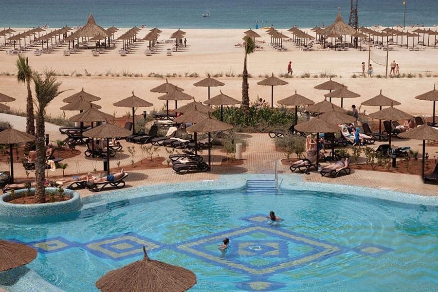 Swimming pool area at Hotel Riu Touareg