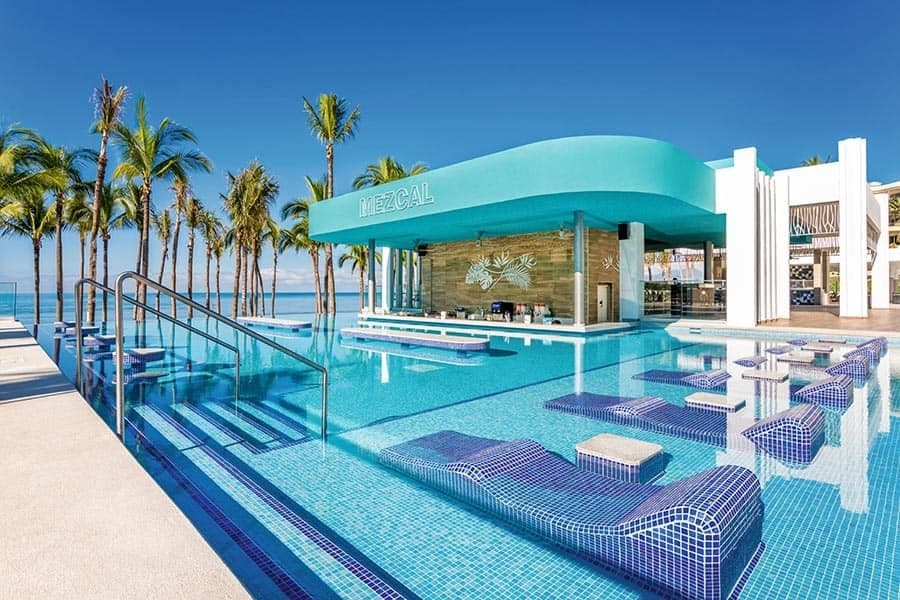 Swimming pool area at Hotel Riu Vallarta