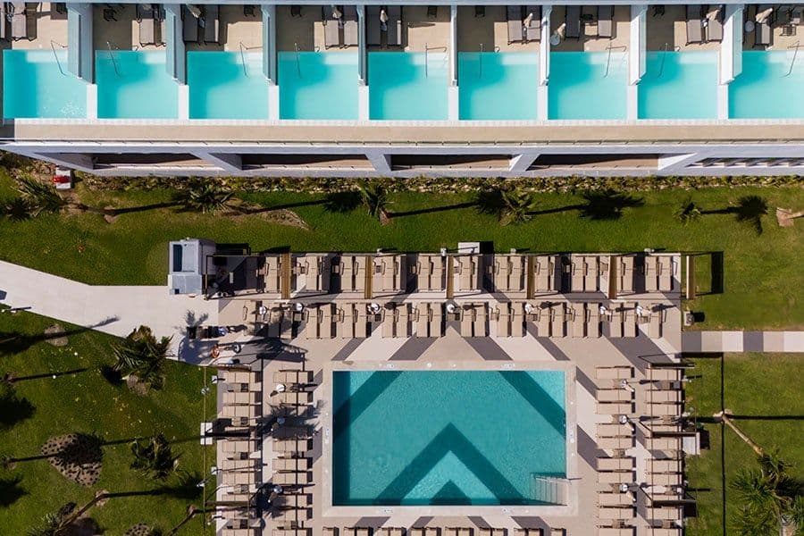 Swimming pool area at Hotel Riu Ventura