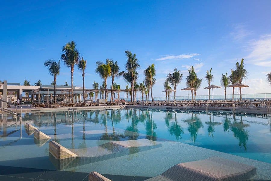 Swimming pool area at Hotel Riu Ventura