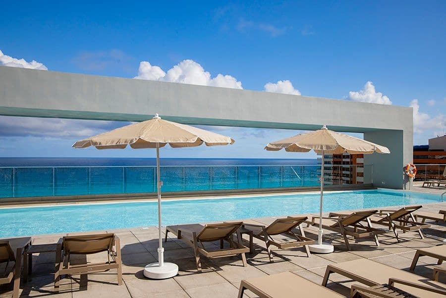 Swimming pool area at Hotel Riu Ventura