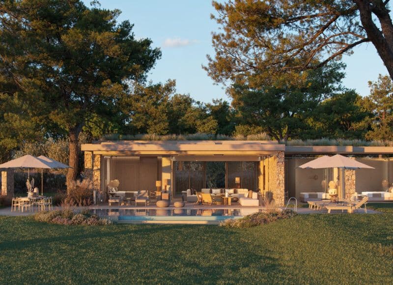 Resort exterior at Ikos Porto Petro