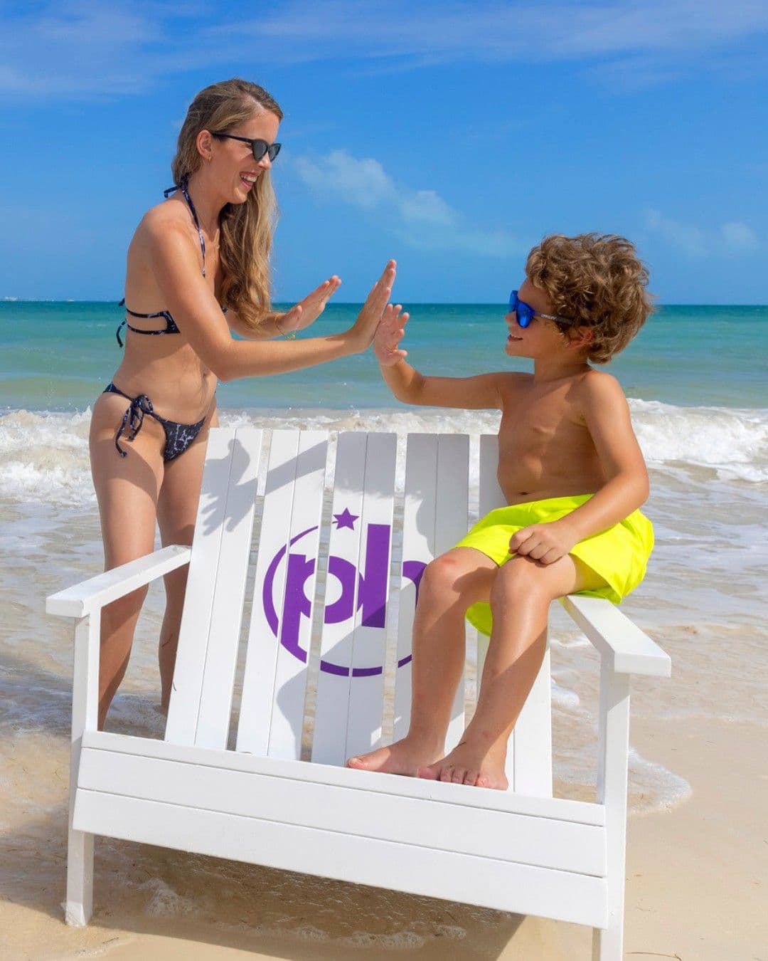 Beach activities and relaxation area