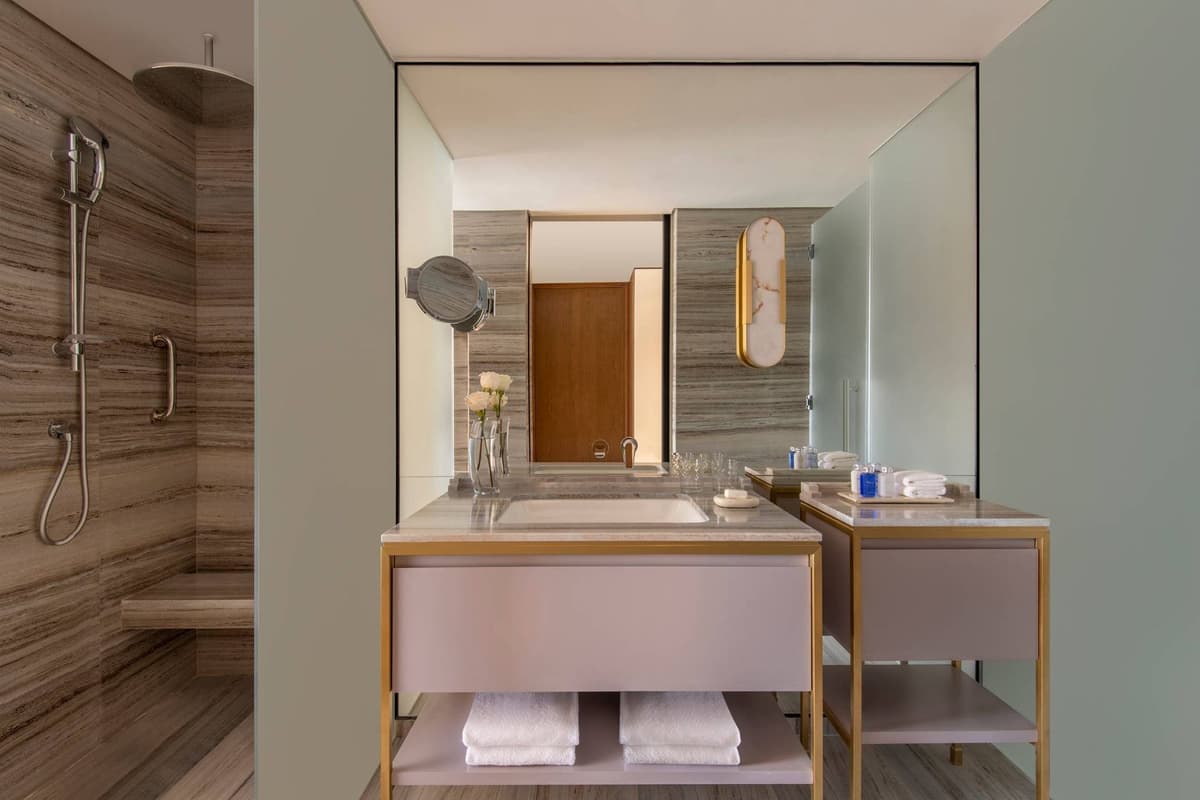 Guest room at Rixos Gulf Hotel Doha