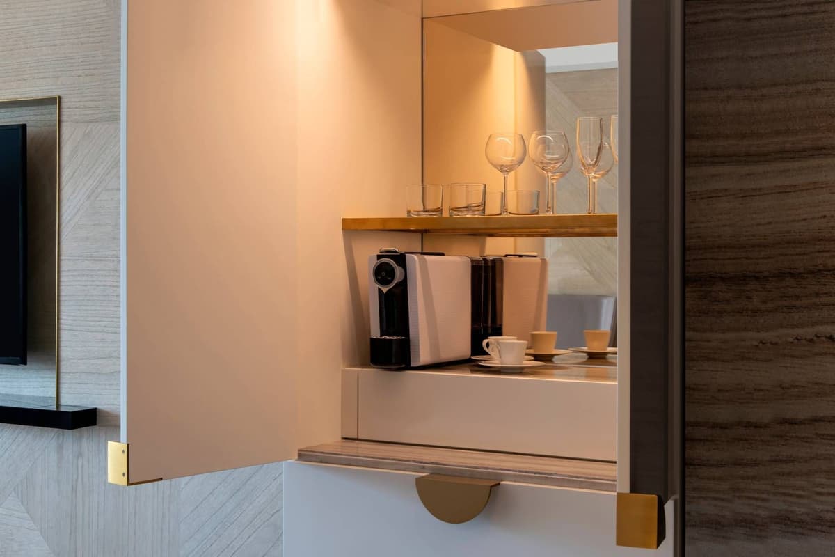 Guest room at Rixos Gulf Hotel Doha