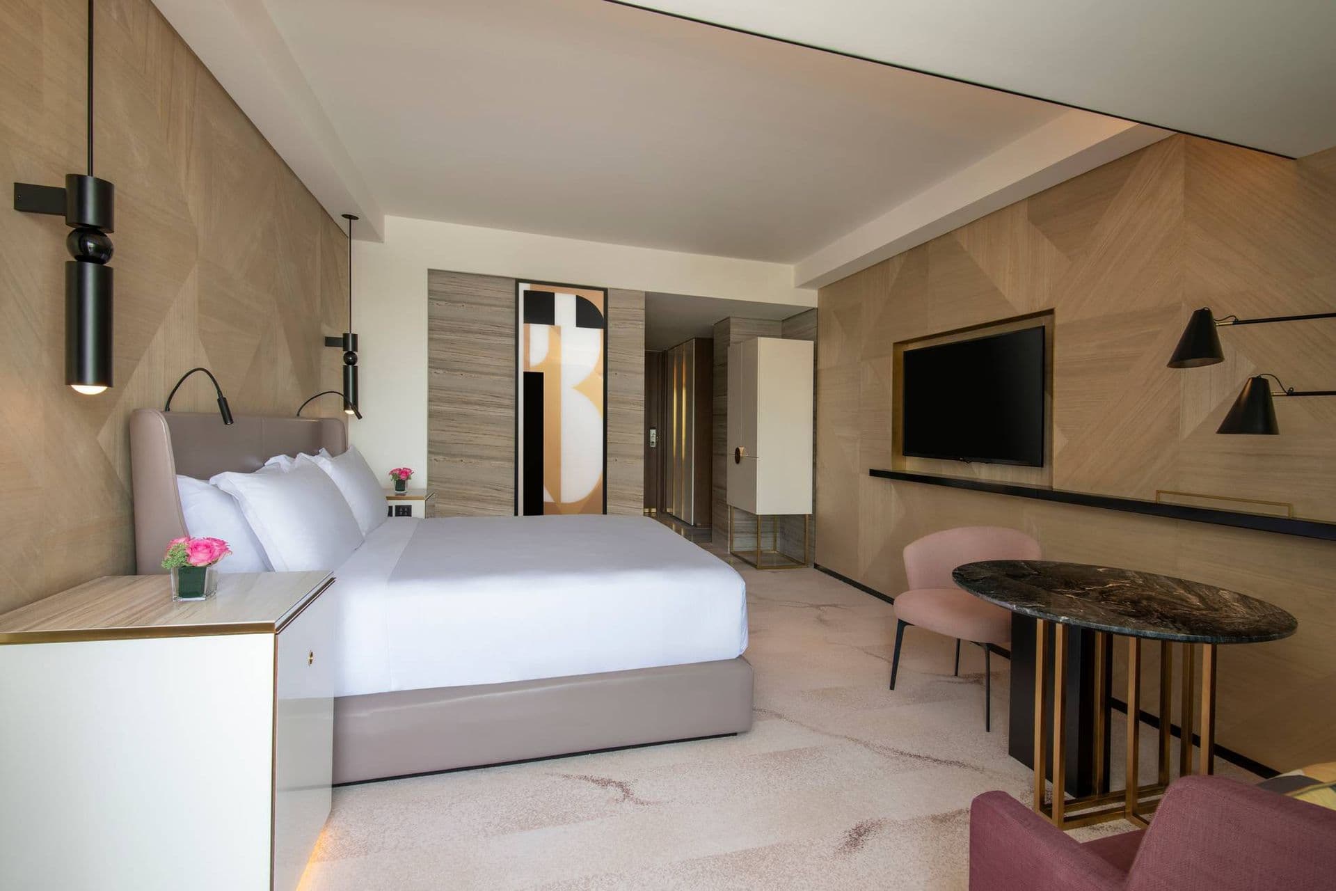 Guest room at Rixos Gulf Hotel Doha