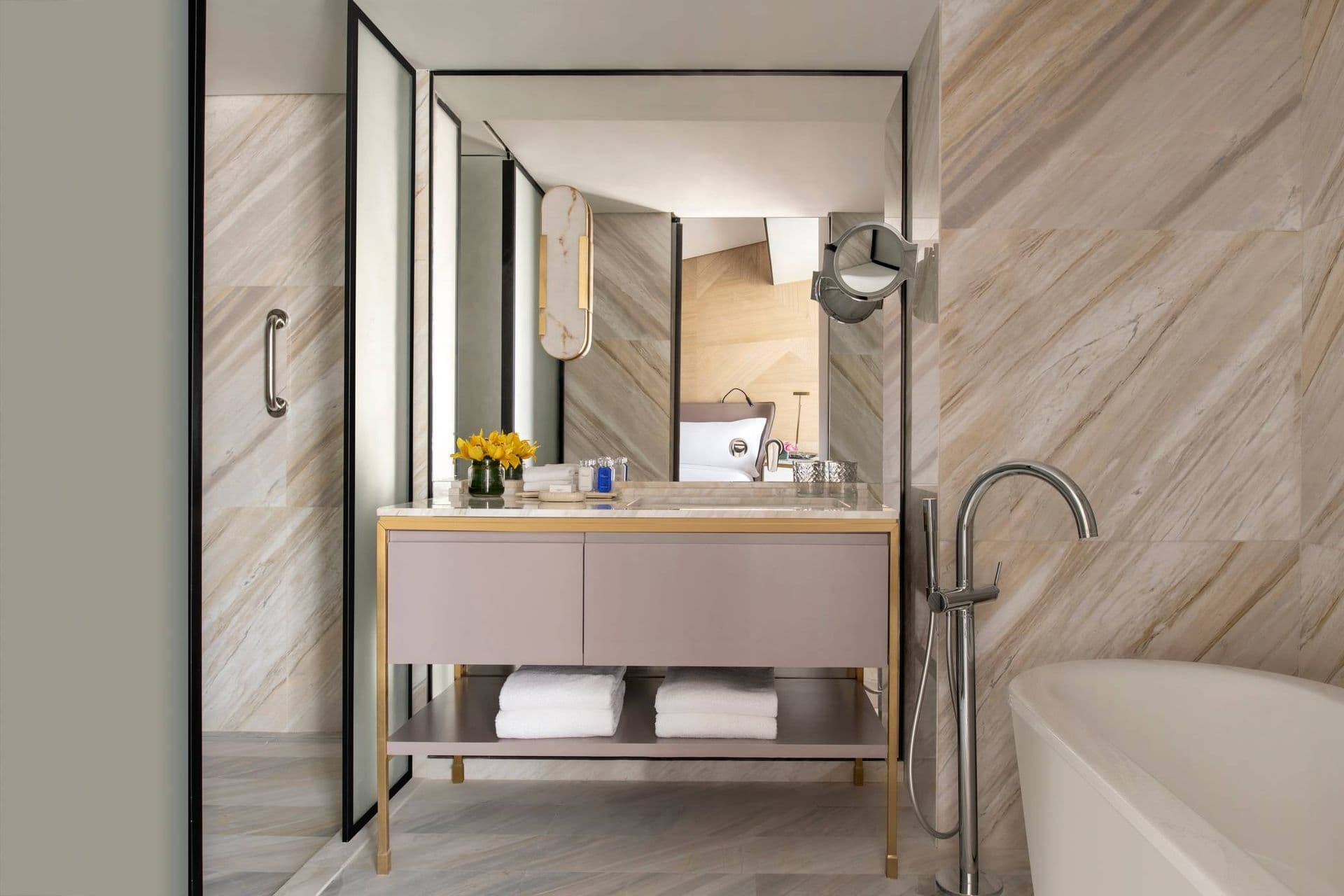 Guest room at Rixos Gulf Hotel Doha