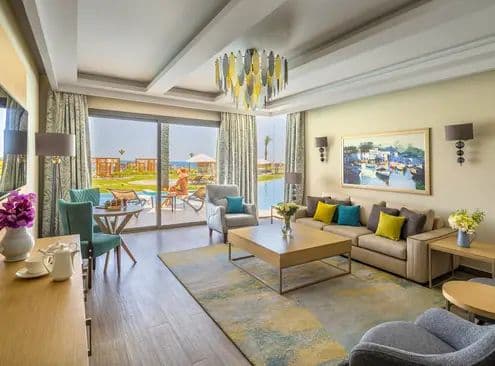 Guest room at Rixos Premium Magawish Suites and Villas