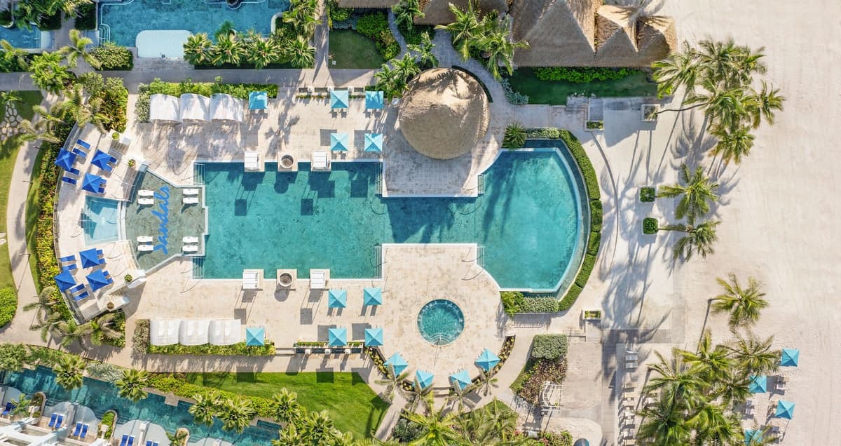 Resort exterior at Sandals Royal Barbados